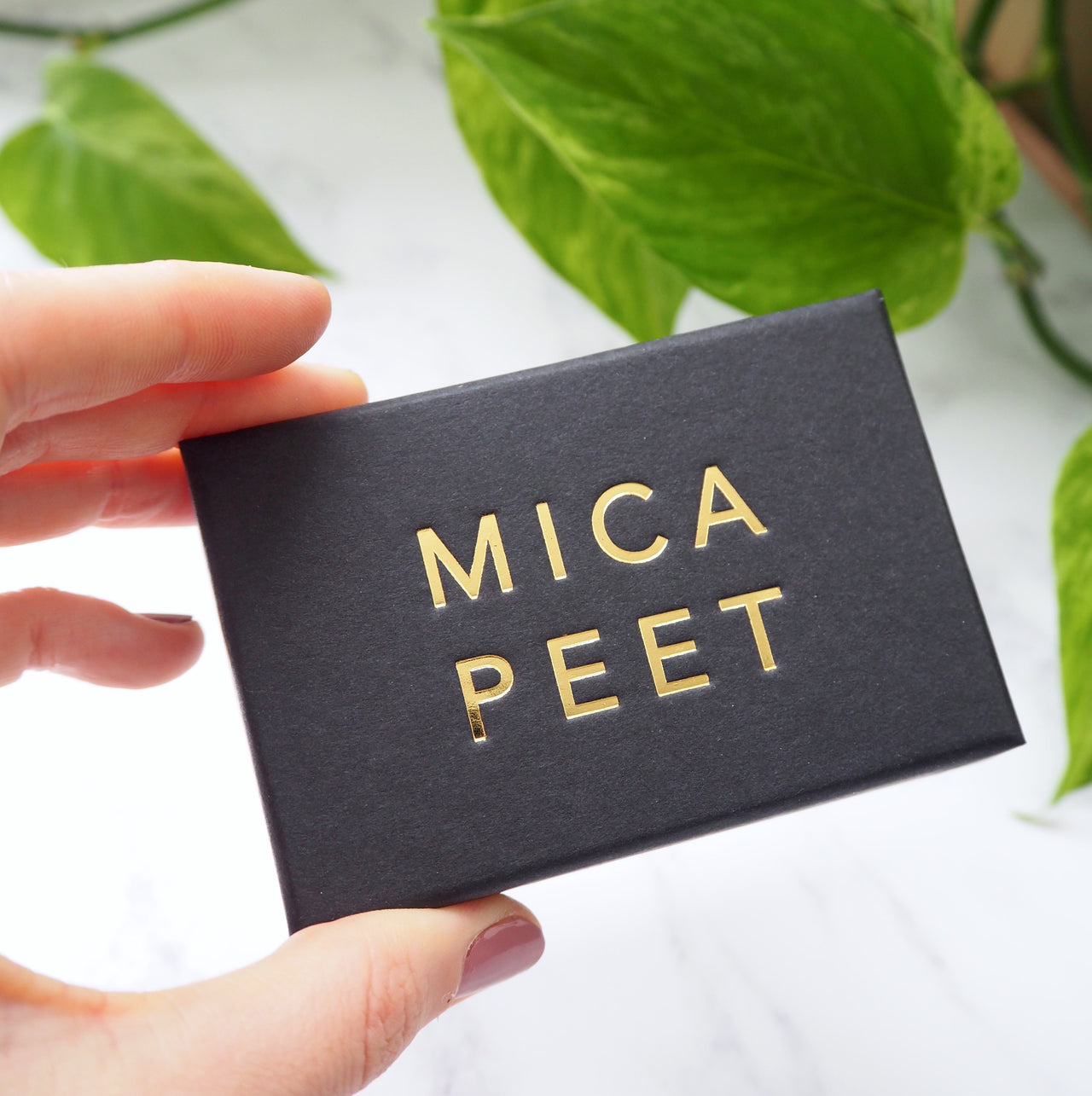 Mini Gold Monstera Necklace