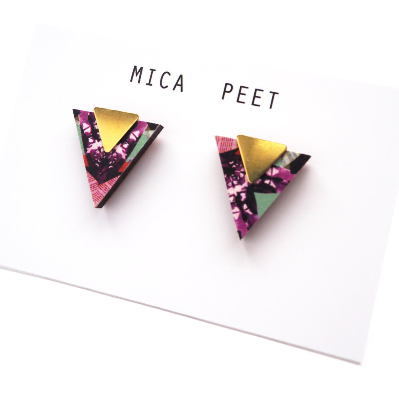 Triangle Geometric Earrings - Multi Pattern