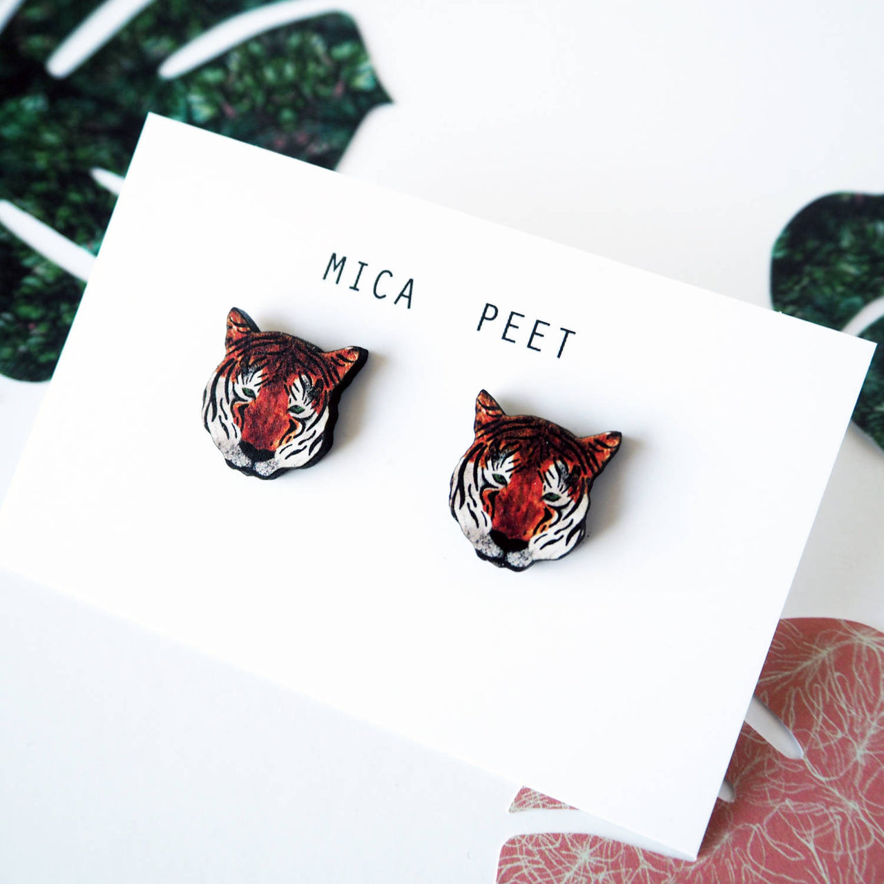 Tiger Stud Earrings