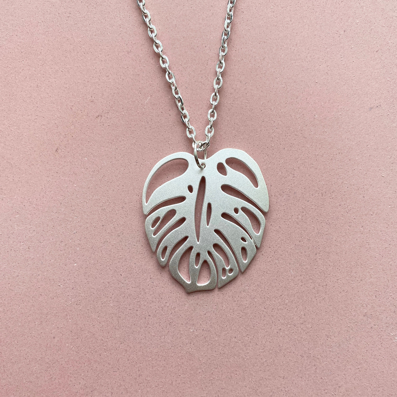 Silver Monstera Necklace