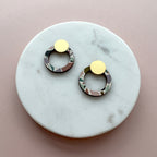 Terrazzo Ring Stud Earrings