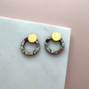 Terrazzo Ring Stud Earrings
