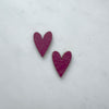 Heart Stud Earrings - Multi Colour Options