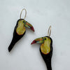 Tropical Toucan Bird Hoop Earrings