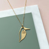 Kingfisher Bird Necklace - Gold Bird Pendant