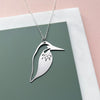 Silver Kingfisher Bird Necklace