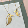 Kingfisher Bird Necklace - Gold Bird Pendant