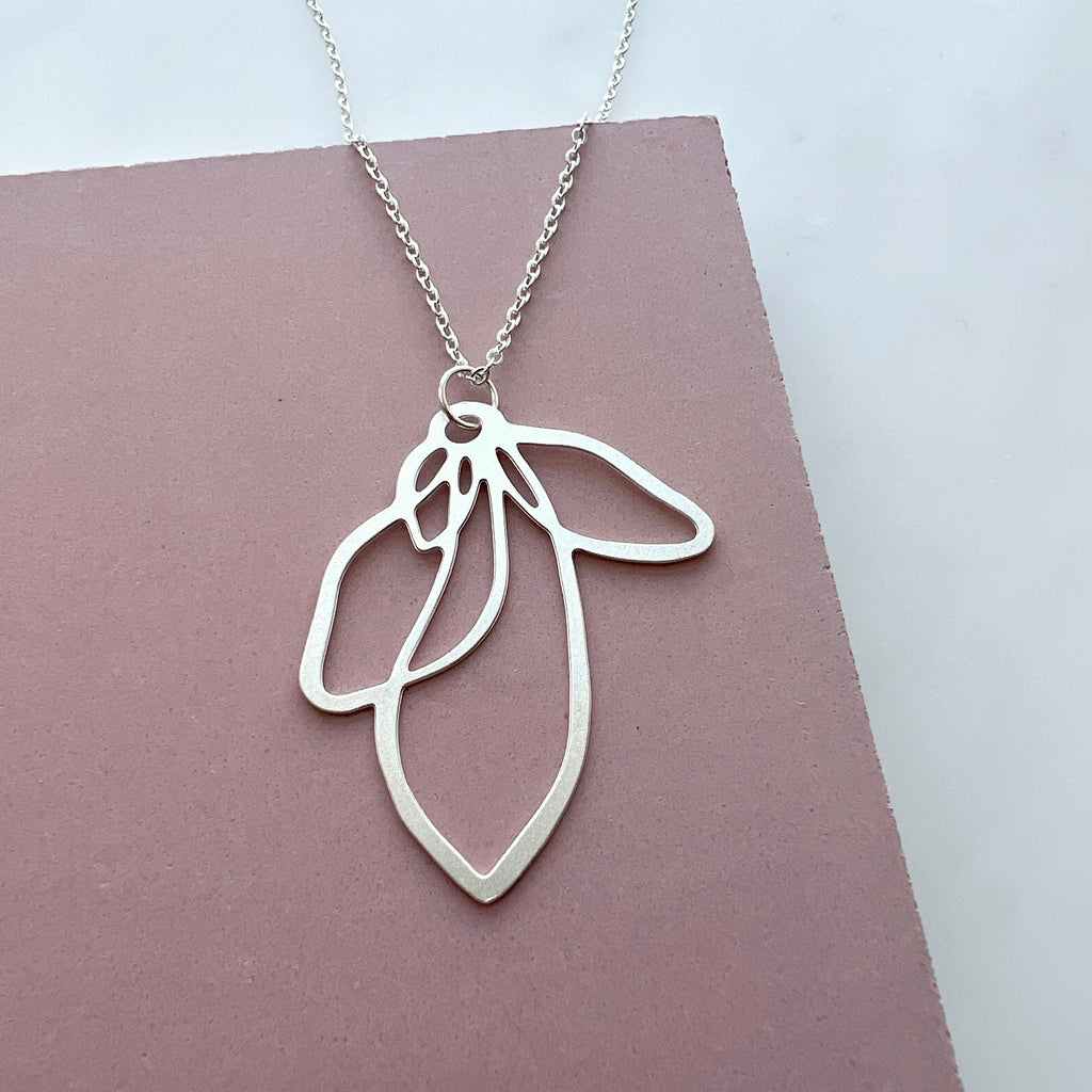Silver Petal Necklace