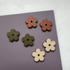 Colourful Daisy Flower Stud Earrings - Multi Colours