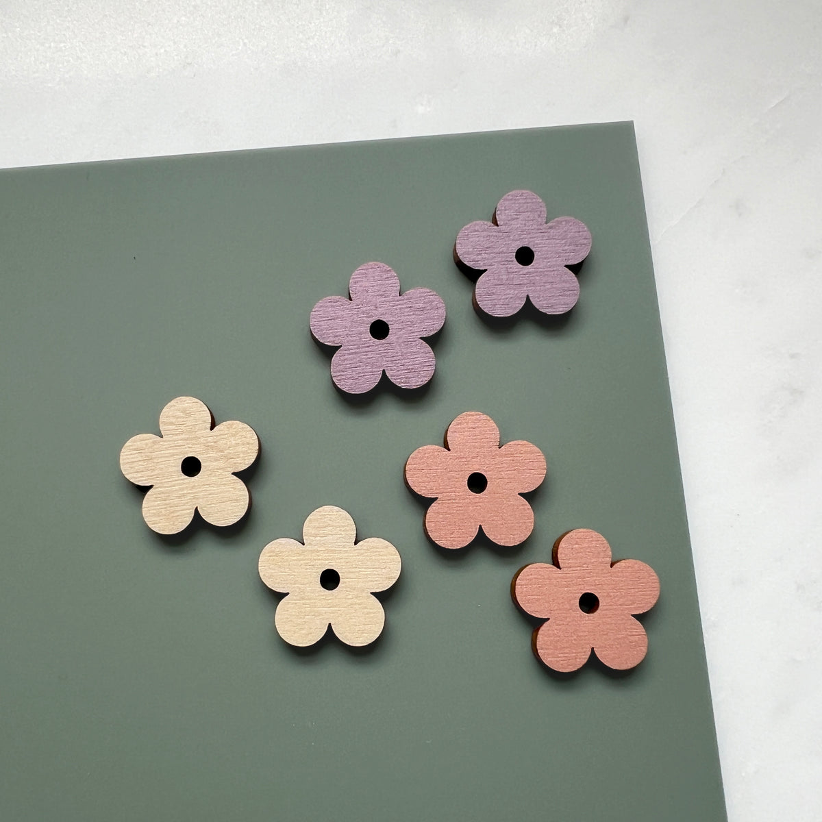 Colourful Daisy Flower Stud Earrings - Multi Colours