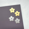 Silver Daisy Flower Stud Earrings