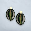 Calathea Medallion Statement Drop Earrings