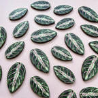 Maranta Leaf Statement Drop Earrings - House Plant Earrings