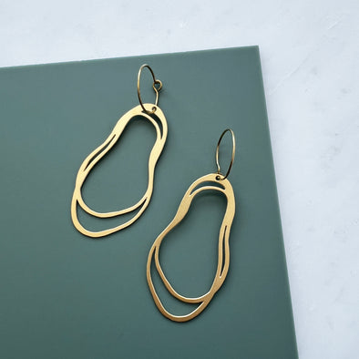 Gold Geometric Hoop Earrings