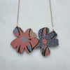 Statement Pink Flower Pendant Necklace