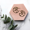 Gold Geometric Terrazzo Stud Earrings