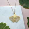 Gold Gingko Leaf Necklace