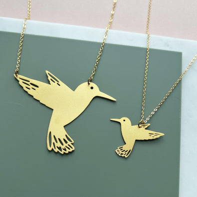 Gold Hummingbird Necklace