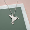 Silver Hummingbird Necklace - 2 Sizes