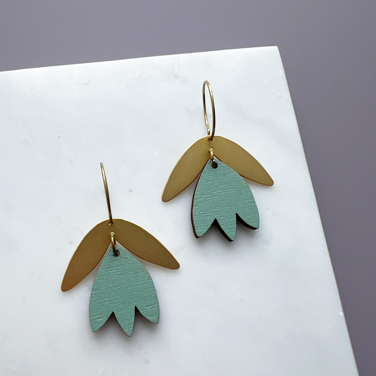 Tulip Flower Hoop Earrings - 8 Colours