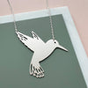 Silver Hummingbird Necklace - 2 Sizes