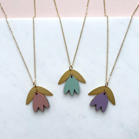 Tulip Flower Necklace - 8 Colours