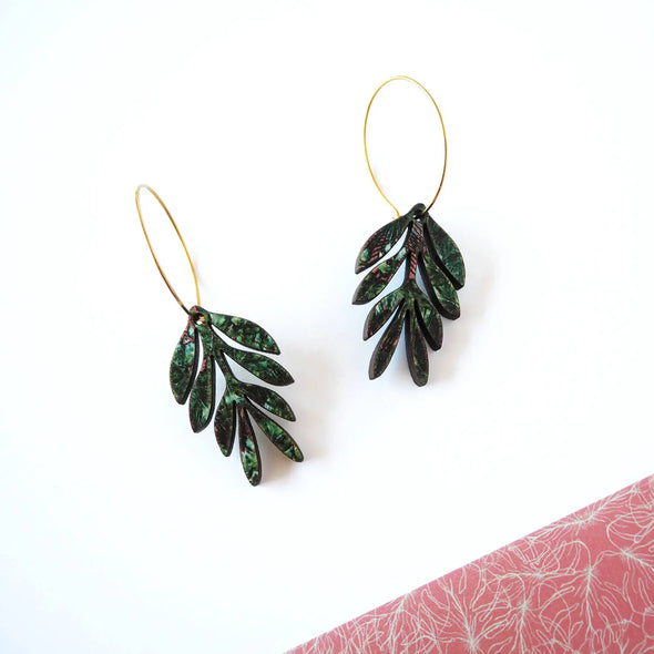 Plant Hoop Earrings