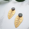 Statement Gold Alocasia Leaf Earrings
