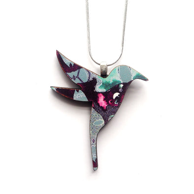 Blue Hummingbird Necklace