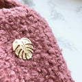 Gold Monstera Enamel Pin