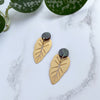 Statement Gold Alocasia Leaf Earrings