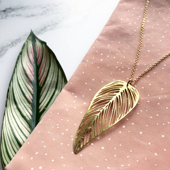 Delicate Gold Leaf Necklace