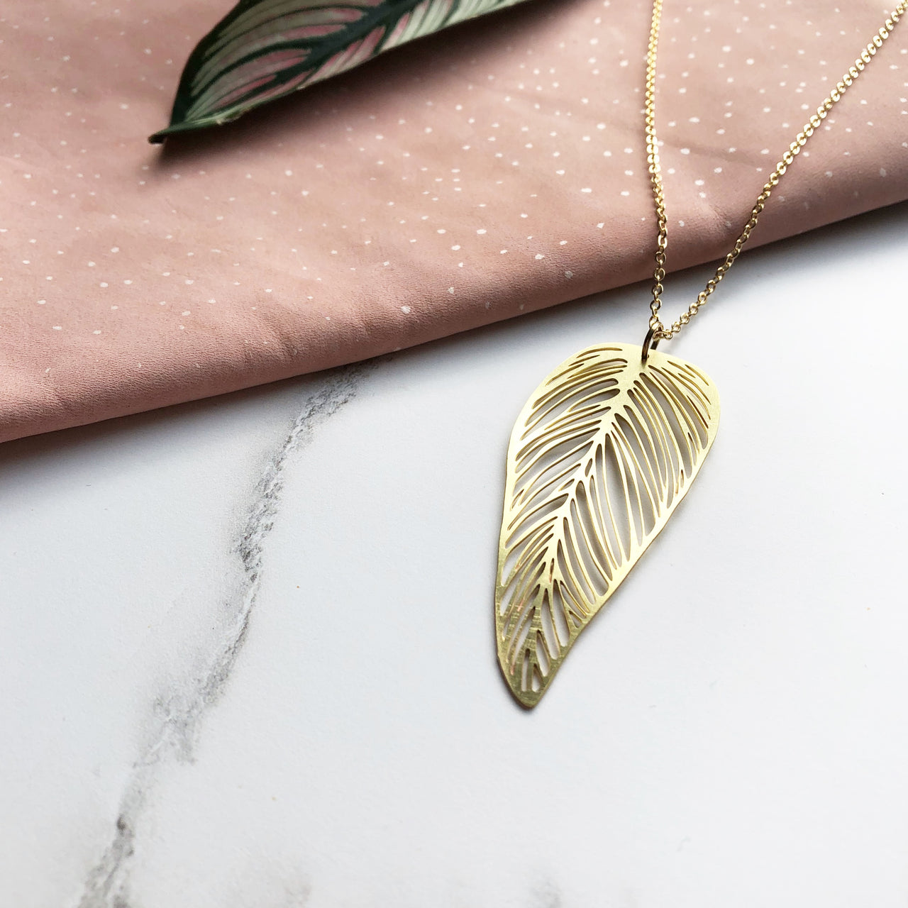 Delicate Gold Leaf Necklace