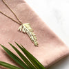 Gold Palm Leaf Necklace