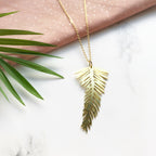 Gold Palm Leaf Necklace