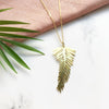 Gold Palm Leaf Necklace