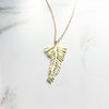 Gold Palm Leaf Necklace