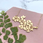 Maidenhair Fern Plant Necklace