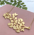 Maidenhair Fern Plant Necklace