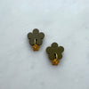 Colourful Flower Stud Earrings - Minimal Gold Flower Studs