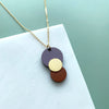 Colour Combo Geometric Circle Pendant - 6 Colours Available