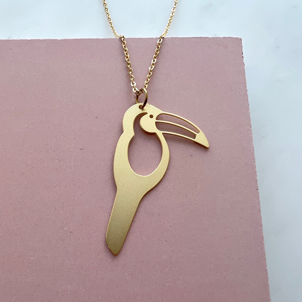 Gold Toucan Necklace
