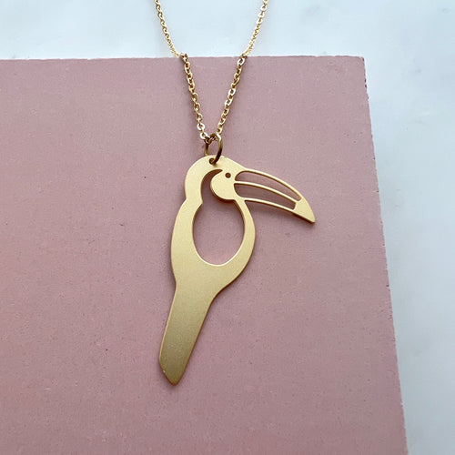 Gold Toucan Necklace