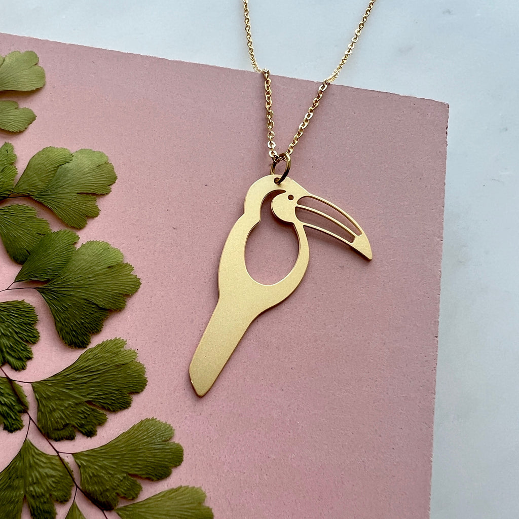 Gold Toucan Necklace