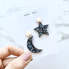 Mix and Match Statement Moon & Star Drop Earrings