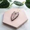 Pink Caladium Leaf Necklace