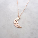 Rose Gold Moon Necklace