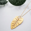Gold Alocasia House Plant Necklace