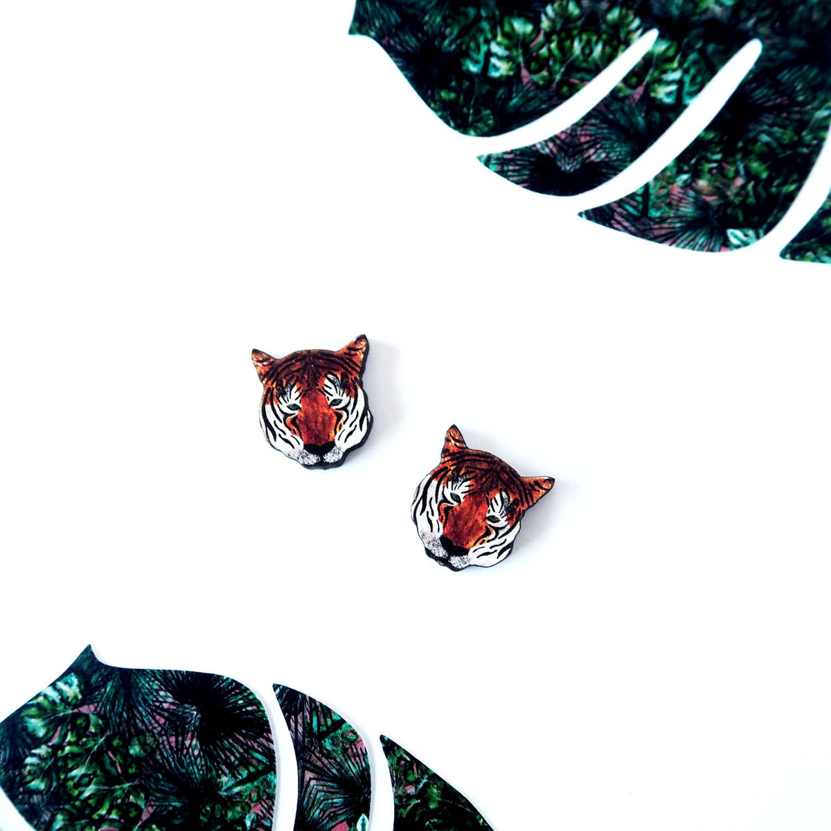 Tiger Stud Earrings
