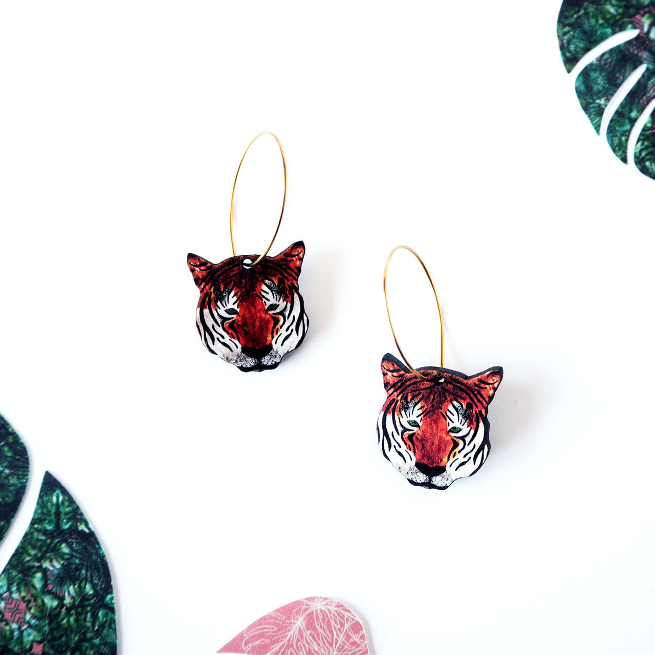 Tiger Hoop Earrings